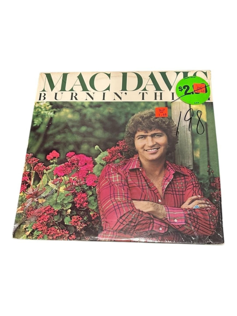 Vintage Mac Davis Vinyl LP Burnin Thing Album 1975 Columbia Country Black Canada